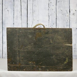 Antique Suitcase / Vintage Luggage / Retro Travel Trunk / Large Carry On Storage Box / Old Suitcase / Wooden Box / Travel Themed Decor
