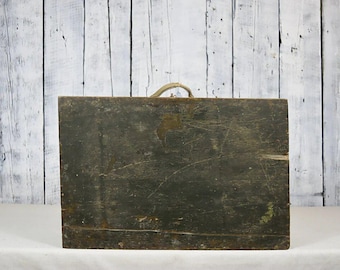 Antique Suitcase / Vintage Luggage / Retro Travel Trunk / Large Carry On Storage Box / Old Suitcase / Wooden Box / Travel Themed Decor