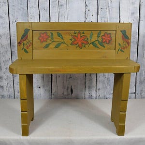 Tabouret en bois vintage/banc en bois rustique/petite table d'appoint en bois de ferme/banc en bois antique décoration intérieure extérieure