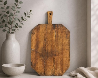 Tábua de corte vintage de madeira / Decoração rústica de fazenda, 56 cm