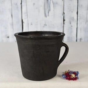 Vintage Clay Pot / Pottery Vase / Handmade Ceramic Vessel / Stoneware Jug / Rustic Ceramic Planter / Flower Bowl / Wabi Sabi Decor