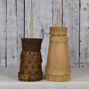 Antique Butter Churn: Rustic Handmade Kitchen Mixer, Primitive Farmhouse Decor