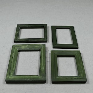 Antique Wooden Photo Frame Set / Vintage Picture Frame / Rustic Wall Decor / Hanging Art Frame