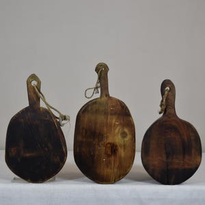 Vintage Wooden Cutting Board / Small Chopping Board / Rustic Bread Board / Wood Serving Board / Unique Kitchen Gift