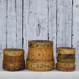 Vintage Wood Bowl with Lid / Rustic Lidded Vessel / Handmade Wooden Container / Decorative Wood Box / Wood Storage Bowl / Farmhouse Decor