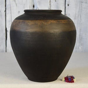 Vintage Clay Pot / Pottery Vase / Handmade Ceramic Vessel / Stoneware Jug / Rustic Ceramic Planter / Flower Bowl / Wabi Sabi Decor