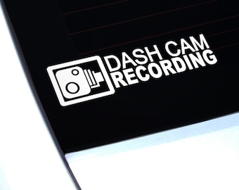 Dash Cam Recording Car Sticker Decal, Camper Van Caravan Decal Sticker, Car Window Decals, Car Bumper Decals, Vinyl Car Decal, Safety Sign