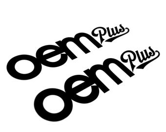 2x OEM+ Plus Car Sticker Decal, Camper Van Caravan Decal, Funny Car Window Decals, Car Bumper Decals, Vinyl Decal Sticker Turbo JAP Fresh