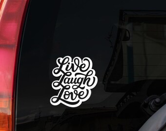 Live Laugh Love Car Sticker Decal, Van Caravan Decal, Car Window Decals, Car Bumper Decals, Vinyl Car Decal, Funny Car Stickers, JDM