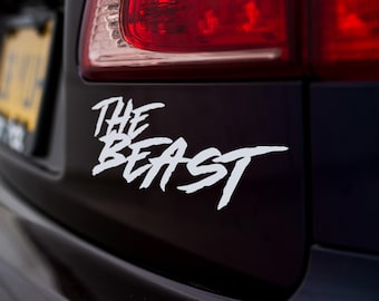 The Beast Car Sticker Decal, Van Caravan Decal, Car Window Decals, Car Bumper Decals, Vinyl Car Decal, Funny Car Sticker, JDM JAP Drift