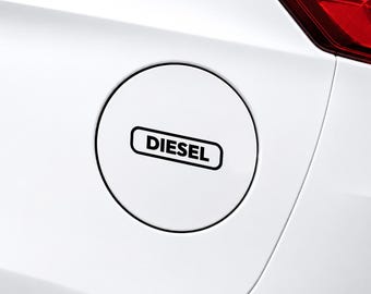 Adhesivo de vinilo para la tapa del depósito de combustible (solo diésel), pegatina recordatoria de combustible, pegatina de advertencia para la puerta del depósito de combustible diésel.