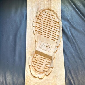 Doc Marten Boot Wall Art – Contemporary Hand-Carved Wooden Boot Decor