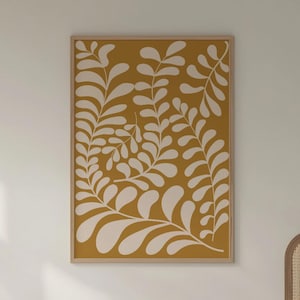 Matisse wall art Mustard yellow wall decor Modern minimalist art