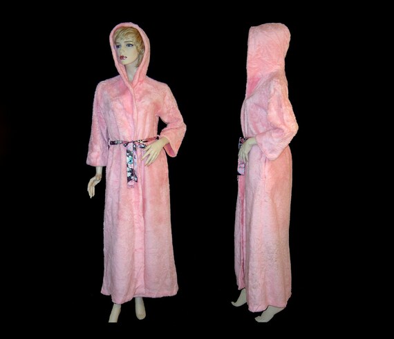 hooded fur robe