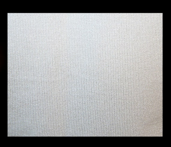 Medium ~ white lurex knit bombshell sweater ~ 195… - image 6