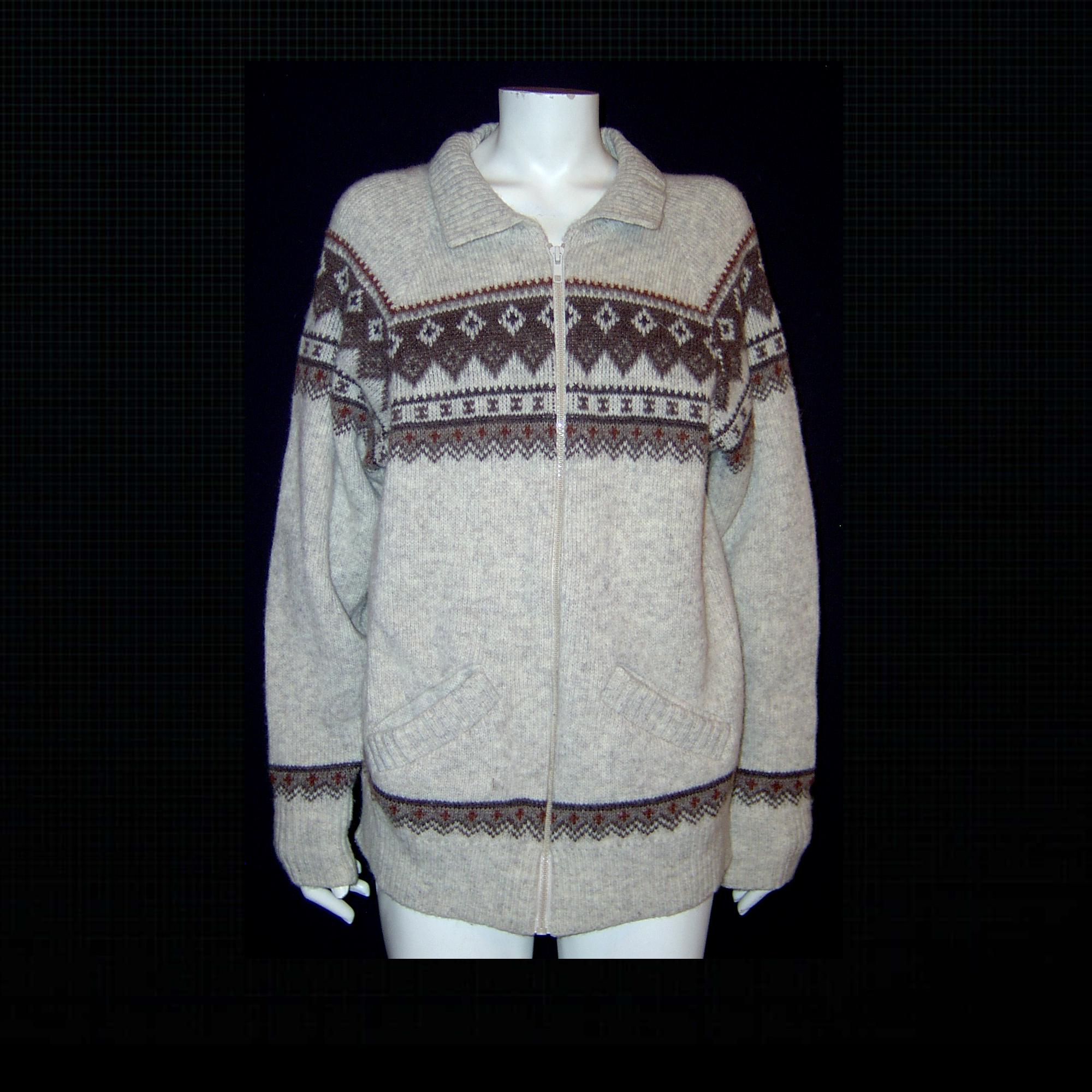 ミディアム 42 - ポケット付きバージンウール ジップアップジャケット 