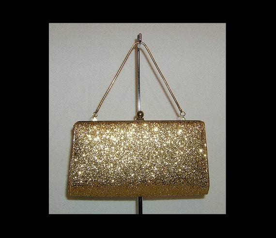 Sparkly gold confetti glitter party purse ~ eveni… - image 3