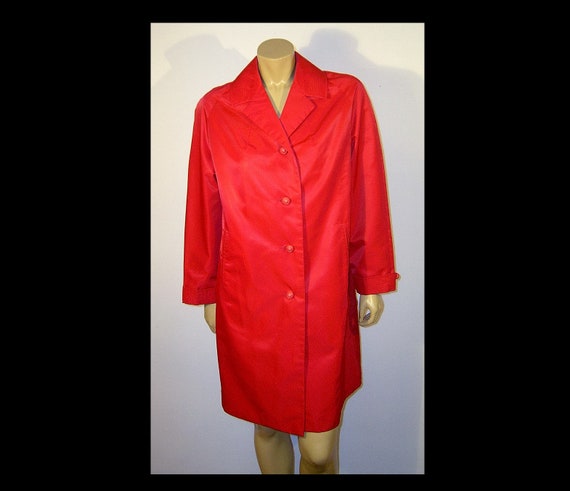 Red rubber raincoat clearance