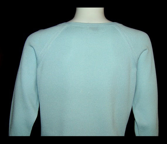 Medium ~ robins egg blue bombshell sweater ~ 50s … - image 6