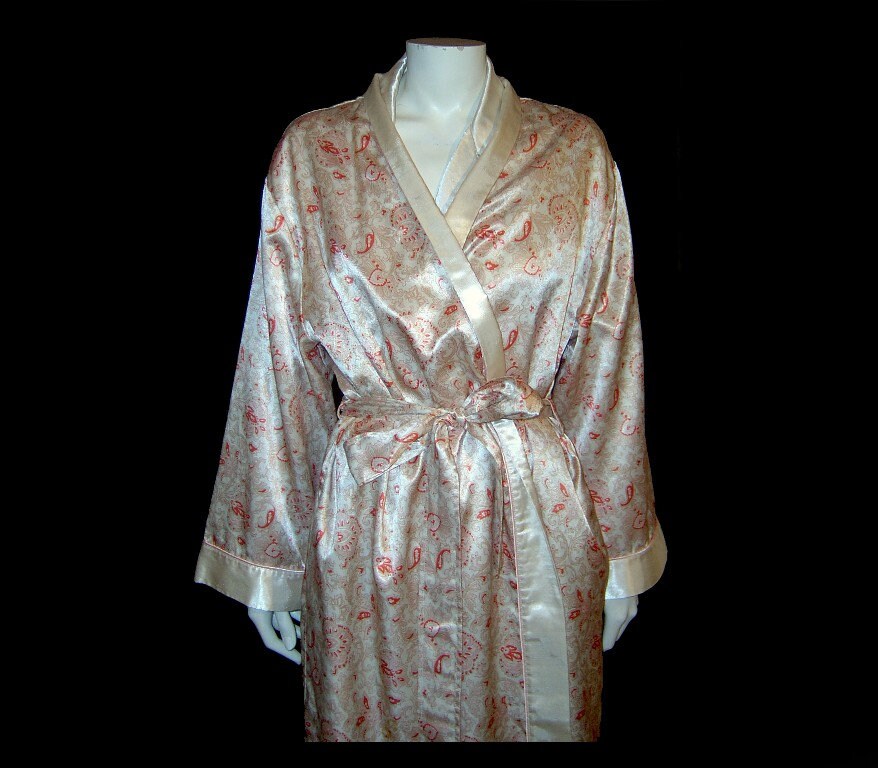 Fleece Lined Satin Robe - Etsy
