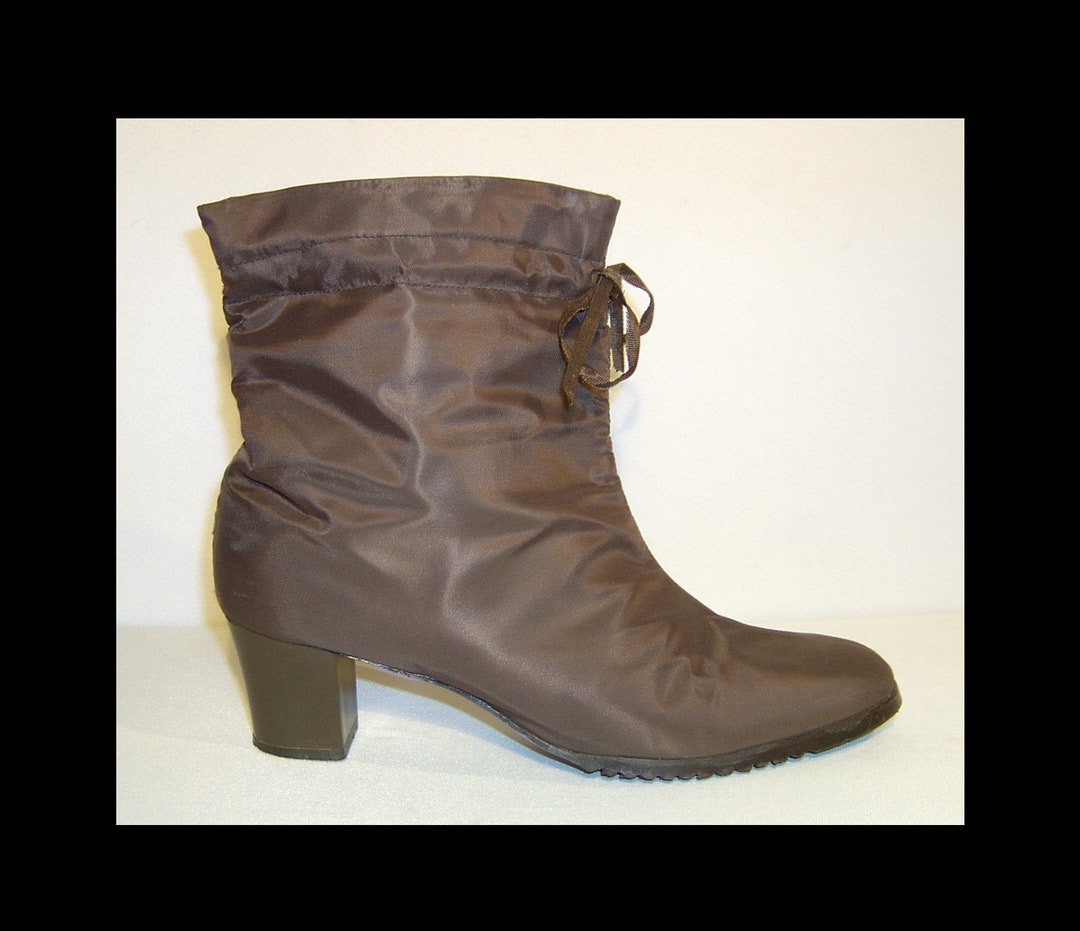 Dark Brown Satin Ankle 1960s - Etsy