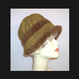 Vintage Russian Shearling Hat, 20 3/4