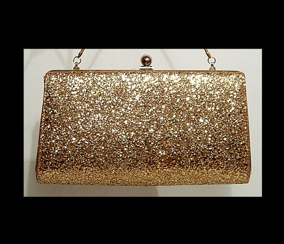 Sparkly gold confetti glitter party purse ~ eveni… - image 4