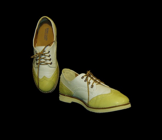 Yellow sales saddle shoes