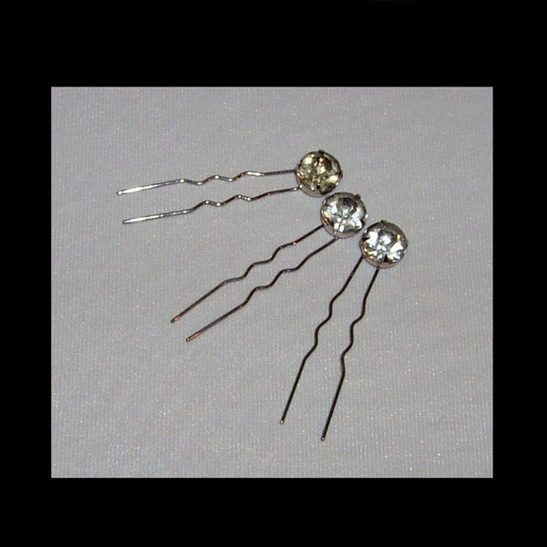 Rhinestone Hair Pins Etsy