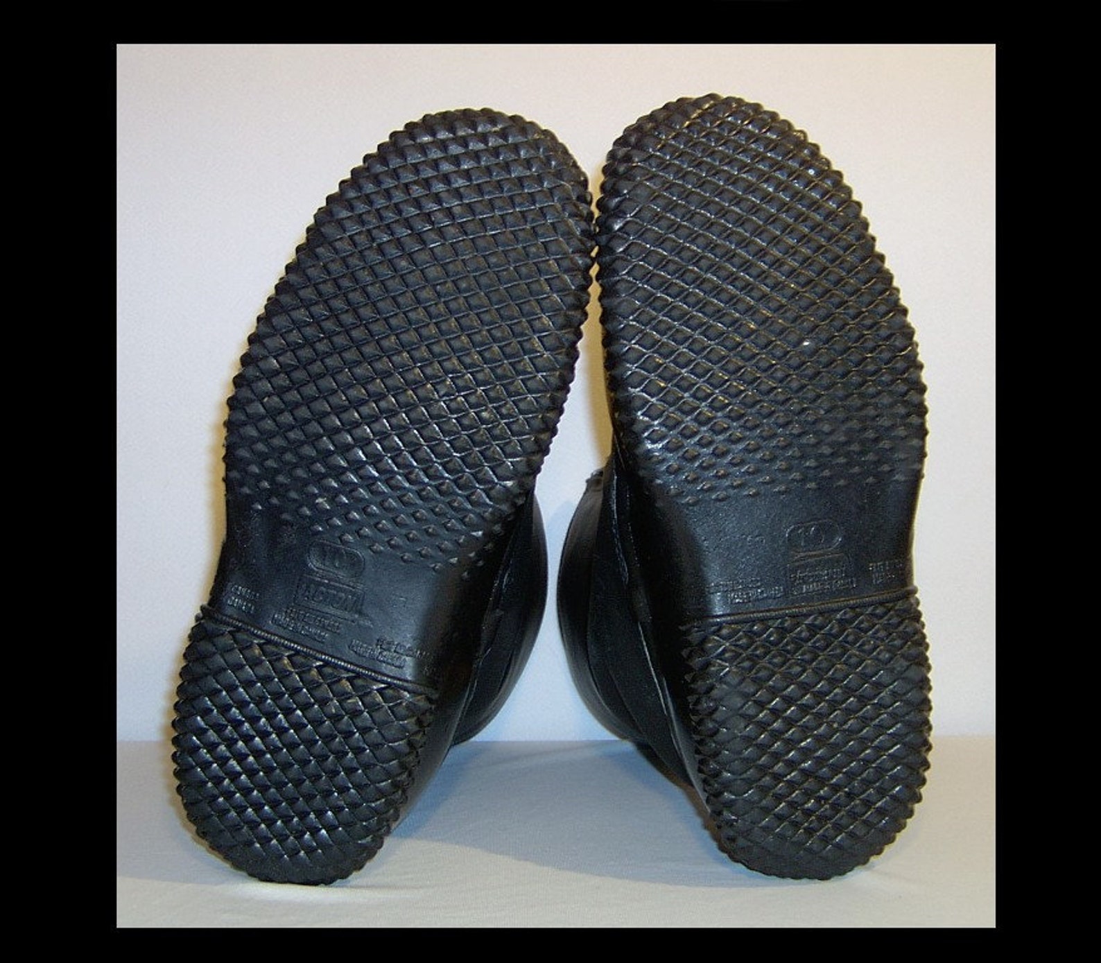 Size 10 men jet black waterproof RCMP police uniform boots Etsy