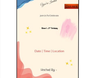 Editable Birthday Invitation | Neutral Theme | Canva Template | Instant Download