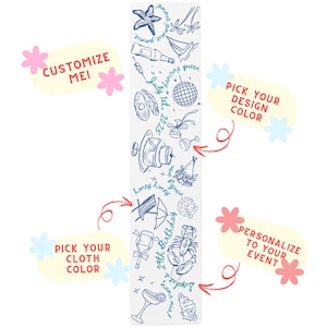 Custom Mama Mia Inspired Table Runner, Italian Wedding Table Runner, Personalized Birthday Decor, Custom Bachelorette, That&#39;s Amore Theme