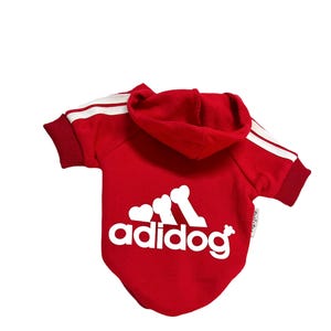 Red Sport Dog Hoodie: Small Breed Apparel (1-23 LBS)