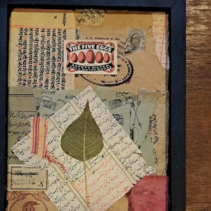 collage, assemblage, mixed media, art, antiques in art, found objects in art