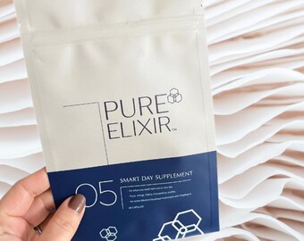 Pure Elixir 05 Smart Day Supplement Functional Mushrooms & Adaptogens for Focus Energy and Mood. Thrive in Midlife