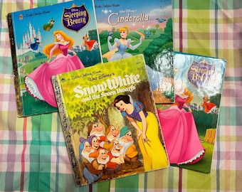 Custom Disney Princess Junk Journal – Made-to-Order Little Golden Book, Handmade Disney Memory Book