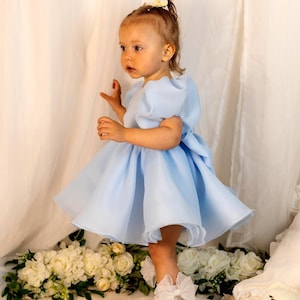 dusty blue infant dress Baby Dress Dusty Blue