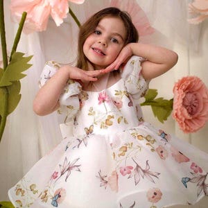 Baby girl butterfly birthday dress, Flower girl dress, Birthday Butterfly Style Baby Dress, Dress With Butterflies,First Birthday Baby Dress