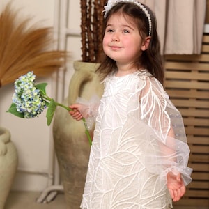 Gold Sequin Birthday Girl Dress: Rustic Flower Girl Gown