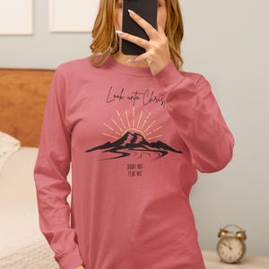 Look Unto Christ Sweatshirt - Girls Camp, LDS Gift, LDS Missionary, Young Men/Young Women&#39;s Leader, Inspirational, Religious, Sweater