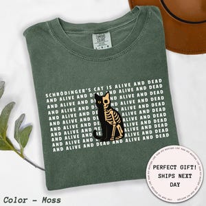 Schrödinger&#39;s Cat T-Shirt, Science Nerd Gift, Funny Science Geek Shirt, Physics Scientists Tee, Unique Physics Teacher Shirt