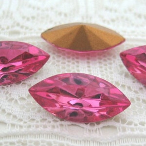 15x7 Swarovski Rose Pink Navette Glass Rhinestone Jewels LOW Stock Quantity 4