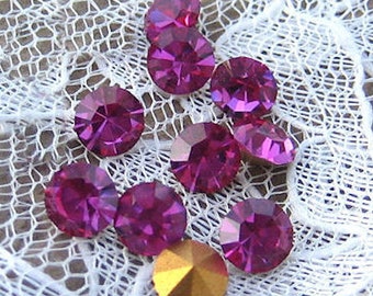 SS24 Fuchsia Swarovski Round Rhinestone  #1100 Quantity 20