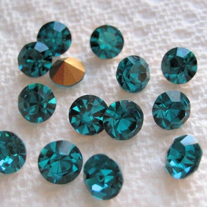 SS32 Vintage Blue Zircon Preciosa MC Chaton Optima Quantity 14 image 1