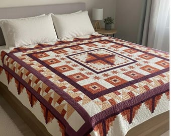 Crimson Crown Quilt Pattern –  (PDF Download)76" x 76", Creative Grids Ruler pattern