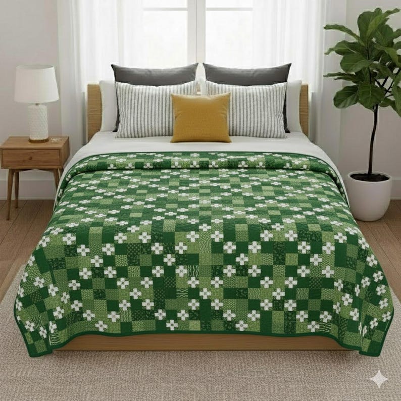 Classic Stars Quilt Pattern PDF – Multi-Size Patchwork Pattern – King 122" x 128" . image 4