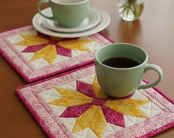 Autumn Star Mini Quilt Pattern | Beginner Friendly (PDF Pattern) Size:10"x10"