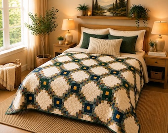 Charm Quilt Pattern, Vintage Patchwork PDF, Modern Clean Layout, Beginner Friendly | Digital Download | 84×112 Size