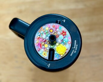 Pastel Floral Brümate Era Topper | Colorful Rhinestone Straw Topper | Glitter Flower Lid Charm | Cute Cup Accessory for Brümate Era