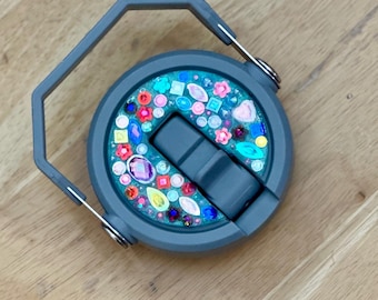 Colorful Jewel Rhinestone Tumbler Topper – Fits Stanley IceFlow 30oz | Sparkly Resin Lid Charm | Bling Cup Accessory | Handmade Drinkware